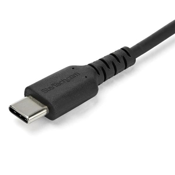 StarTech 2 m (6.6 ft) USB 2.0 to USB C Cable  Black  Aramid Fiber Product Image 2