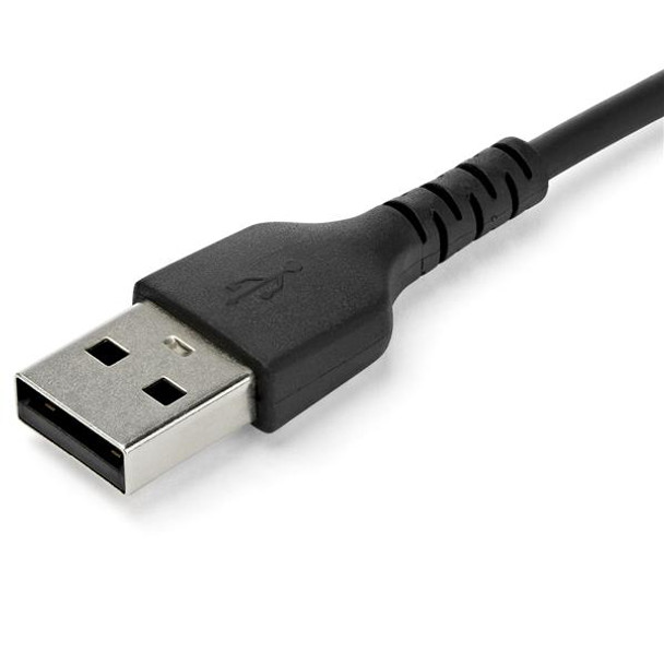 StarTech 2 m (6.6 ft) USB 2.0 to USB C Cable  Black  Aramid Fiber Product Image 3