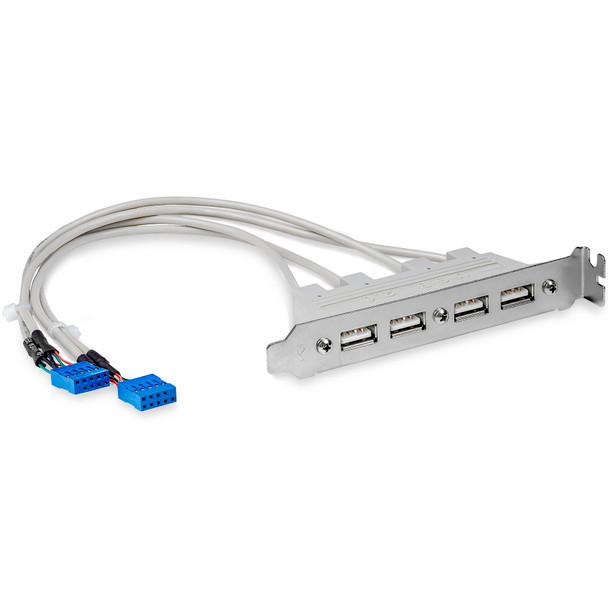 StarTech 4 Port USB A Female Slot Plate Adapter Main Product Image