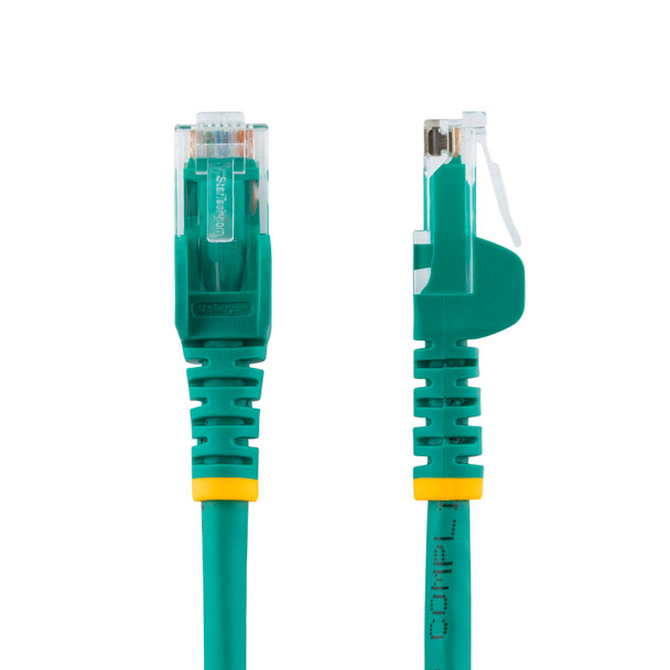 StarTech 1.5 m CAT6 Cable - Patch Cord - Green - Snagless Product Image 2