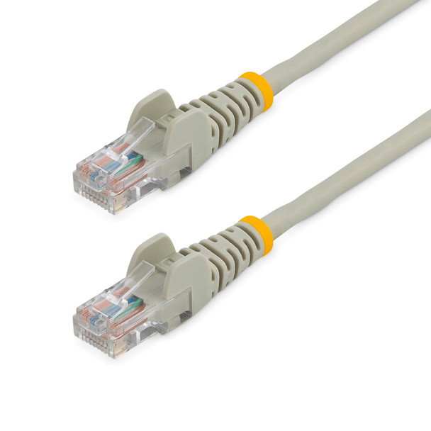 StarTech 2m Cat 5e Gray Snagless Ethernet Patch Cable Main Product Image