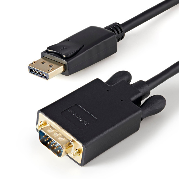 StarTech 3ft DisplayPort to VGA Adapter - DP to VGA - Black Main Product Image