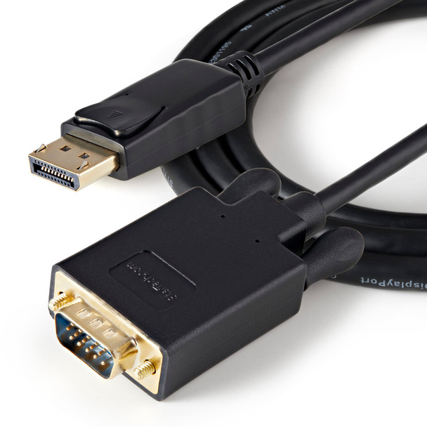 StarTech 3ft DisplayPort to VGA Adapter - DP to VGA - Black Product Image 4