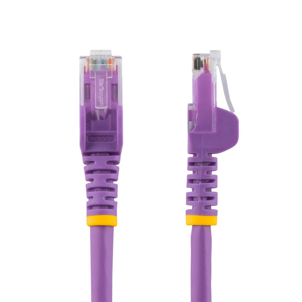 StarTech 2m Cat6 Purple Snagless Gigabit Ethernet RJ45 Cable Product Image 2