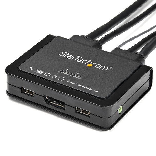 StarTech 2 Port USB 4K60Hz DisplayPort KVM Switch Product Image 2