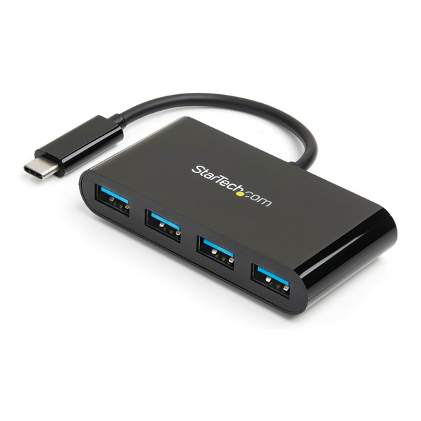 StarTech 4 Port USB C Hub - USB-C to 4x A - USB 3.0 Hub - Bus Power Main Product Image