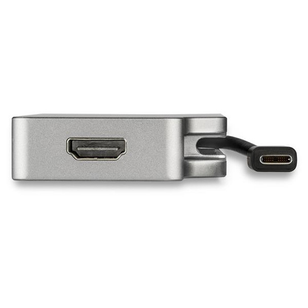 StarTech USB-C Multiport Video Adapter - 4-in-1 Aluminum - 4K 60Hz - Space Gray Product Image 3