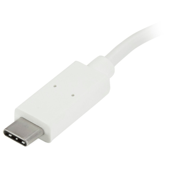 StarTech 4 Port USB C Hub - USB-C to C and A - USB 3.0 Hub - White Product Image 2