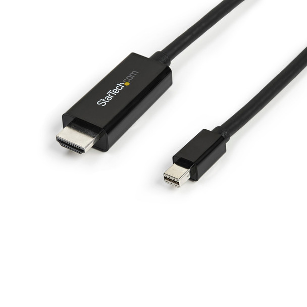 StarTech 3 m Mini DisplayPort to HDMI converter cable - 4K 30Hz Main Product Image