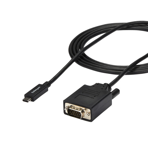 StarTech 6.6 ft. / 2 m USB-C to VGA Cable - 1920 x 1200 - Black Product Image 3