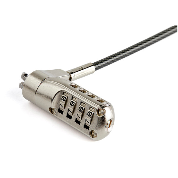 StarTech Laptop Cable Lock - Nano-slot - Customizable Combination Product Image 2