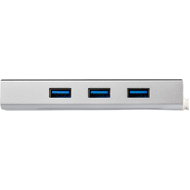 StarTech 3Port USB Hub w/ Gigabit Network Adapter - Silver USB 3 Hub Product Image 5