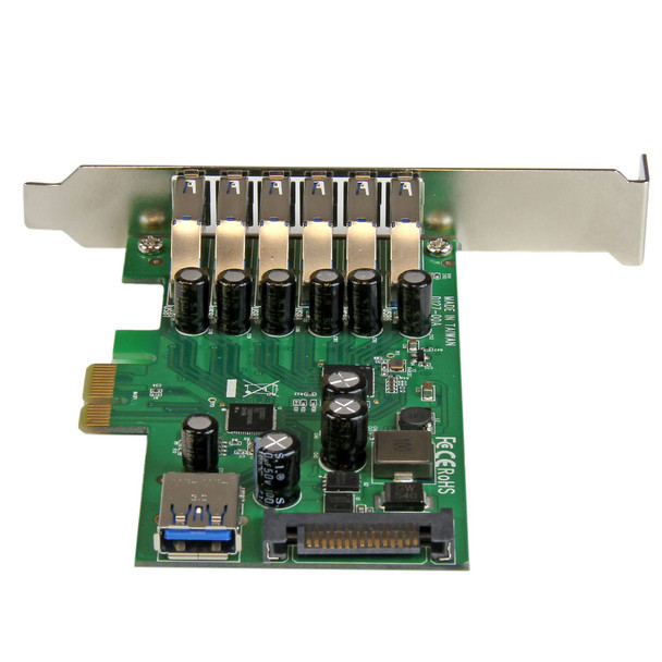 StarTech 7 Pt PCIe USB 3.0 Adapter Card - SATA Power - UASP Support Product Image 4