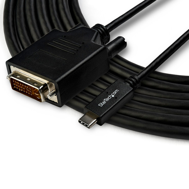 StarTech 9.8 ft / 3 m USB-C to DVI Cable - 1920 x 1200 - Black Product Image 4