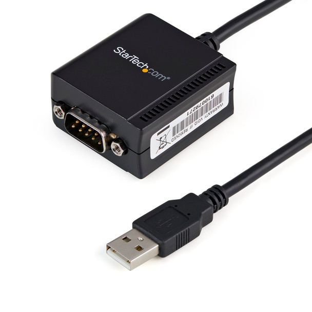 StarTech 1 Port FTDI USB to Serial Adapter Cable with COM Retention Main Product Image