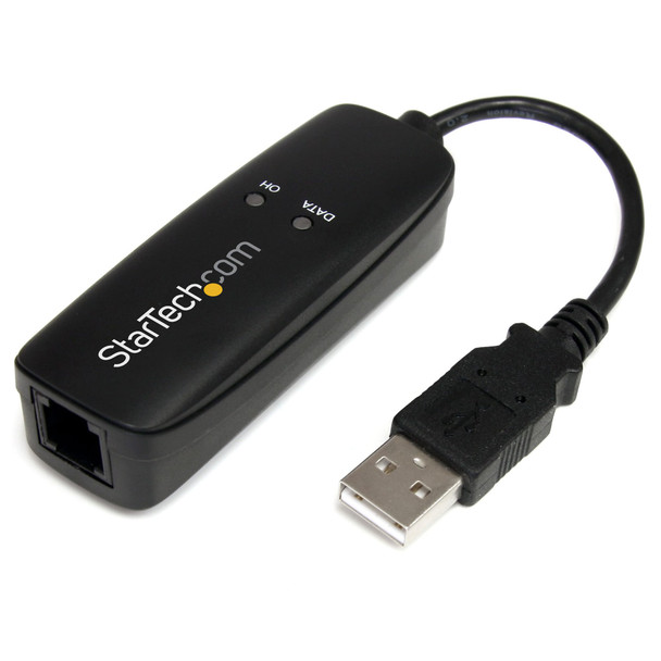StarTech External V.92 56K USB Fax Modem  Dial up Data Modem Main Product Image