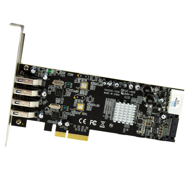 StarTech 4Port PCIe USB 3.0 Controller Card w/ 2 Independent Channels Product Image 2