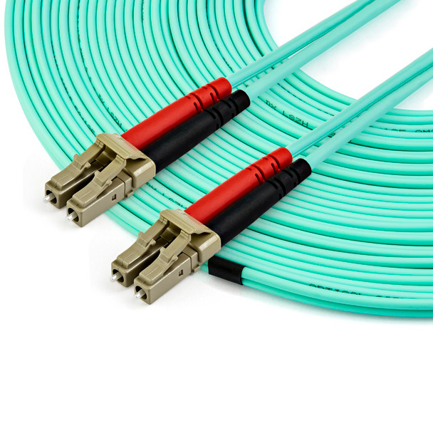 StarTech 15m OM4 LC to LC Multimode Duplex Fiber Optic Patch Cable Product Image 3