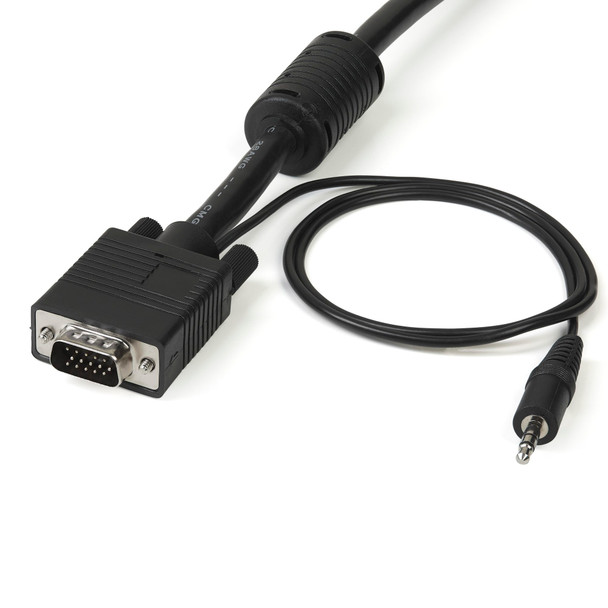 StarTech 2m Coax High Resolution Monitor VGA Cable with Audio M/M Product Image 3