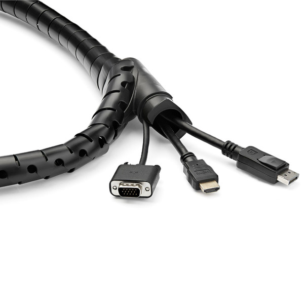 StarTech Cable Management Sleeve - Spiral - 45mm x 1.5m / 1.8in x 4.9in Product Image 4