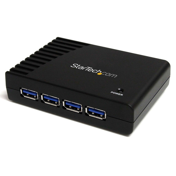 StarTech 4 Port Black SuperSpeed USB 3.0 Hub Main Product Image