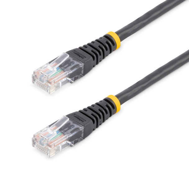 StarTech 15m Cat5e Black Molded RJ45 UTP Cat 5e Patch Cable Cord 15 m Main Product Image