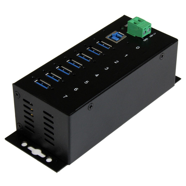 StarTech Rugged Metal 7Port USB 3.0 Hub - DIN Rail & Wall-mountable Product Image 2