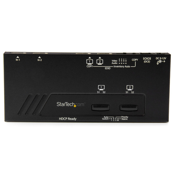 StarTech 2x2 4K HDMI matrix switch with fast switching & auto-sensing Product Image 4
