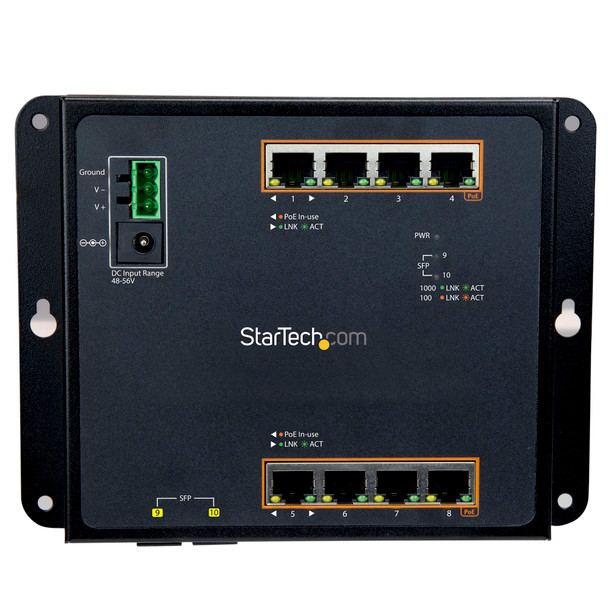 StarTech GbE Switch - 8-Port PoE+ plus 2 SFP Ports - Managed Switch Product Image 3
