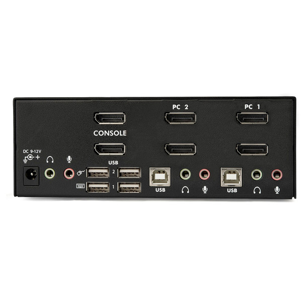 StarTech 2 Port Dual DisplayPort USB KVM Switch w/ Audio & USB Hub Product Image 4