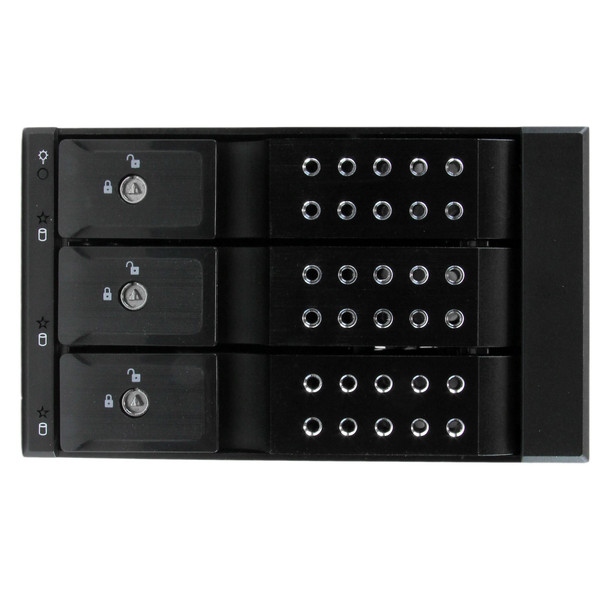 StarTech 3 Bay 3.5in SATA/SAS HDD Trayless Mobile Rack Backplane w/Fan Product Image 3