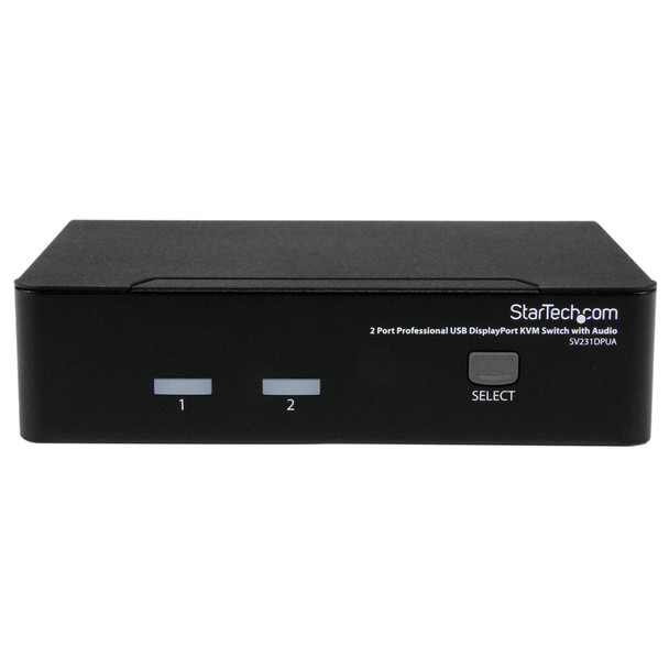 StarTech 2 Port Professional USB DisplayPort KVM Switch with Audio Product Image 2