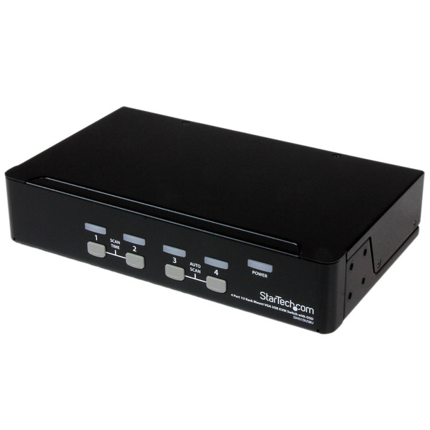 StarTech 4 Port 1U Rackmount USB KVM Switch with OSD Main Product Image