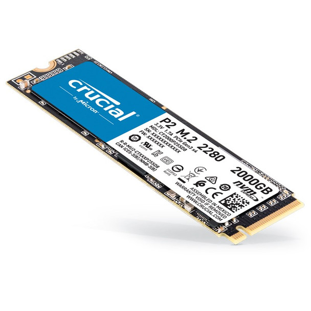 Crucial P2 2TB NVMe M.2 PCIe 3D NAND SSD CT2000P2SSD8 Product Image 2