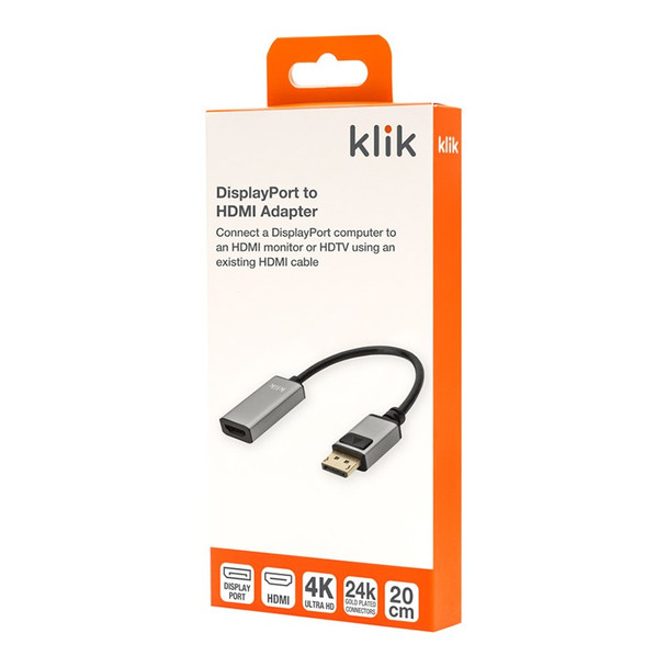 Image for Klik 20cm DisplayPort to HDMI Adapter AusPCMarket