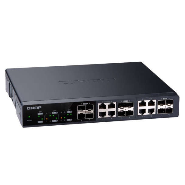 QNAP QSW-M1208-8C 4-Port 10GbE SFP+ + 8-Port SFP+ Combo Web Managed Switch Product Image 4