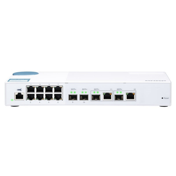 Image for QNAP QSW-M408-2C 8-Port GbE RJ45 + 4-Port 10GbE SFP+ Web Managed Desktop Switch AusPCMarket