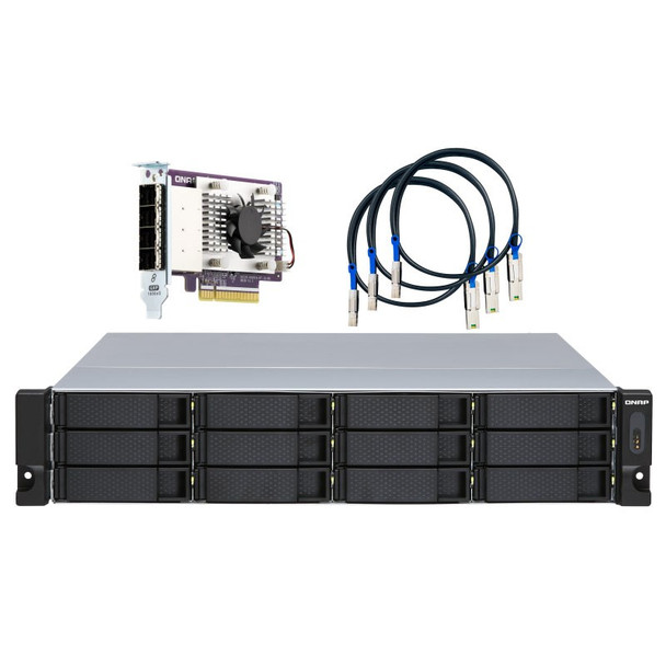 QNAP TL-R1200S-RP 12 Bay 2U Rackmount SATA Storage Expansion Enclosure Product Image 3