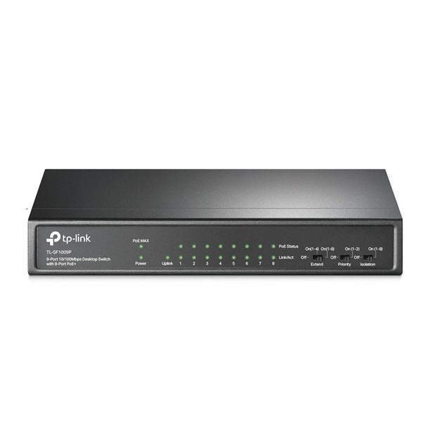 Image for TP-Link TL-SF1009P 9-Port 10/100Mbps Unmanaged Desktop Switch with 8-Port PoE+ AusPCMarket