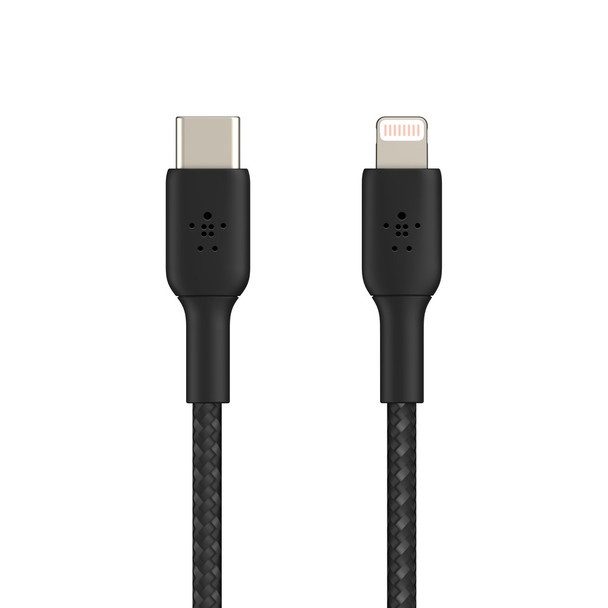 Belkin BoostCharge USB-C to Lightning Braided Cable - For Apple devices - Black  Main Product Image