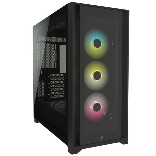 Corsair iCUE 5000X RGB Tempered Glass Mid-Tower ATX PC Smart Case — Black Main Product Image