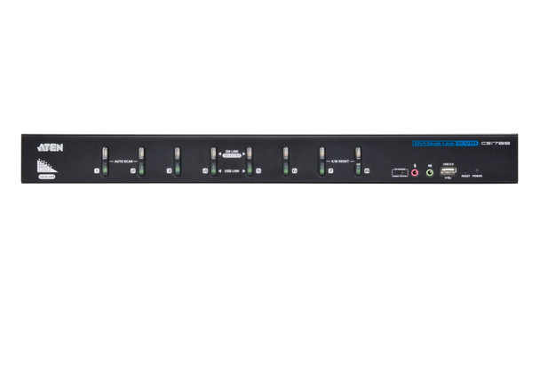 Aten 8 Port USB DVI Dual Link KVM Switch - Video DynaSync - 2.1 Audio - multi-display support by stacking up to four CS1788 units Product Image 2