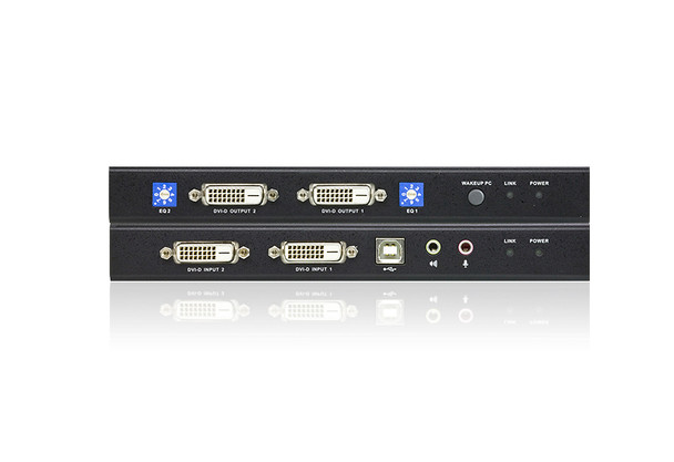 Aten USB Dual DVI Cat 5 KVM Extender - extends 1024 x 768 @ 60m - 1920 x 1200 @ 60Hz @ 30m - extends RS232 and 3.5mm audio Product Image 3