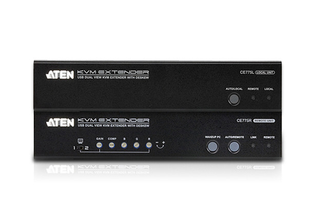 Aten USB Dual VGA Cat 5 KVM Extender with Deskew - extends up to 1280 x 1024 @ 300m and 1920 x 1200 @ 60Hz @ 150 m - extends RS232 and audio Product Image 3