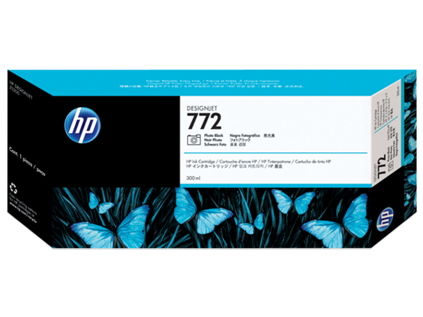 Product image for HP 772 300-Ml Photo Black DesignJet Ink Cartridge - Z5200 / Z5400