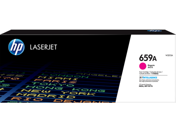 Product image for HP 659A Magenta LaserJet Toner Cartridge - 13,000 Pages. For M856 - M776