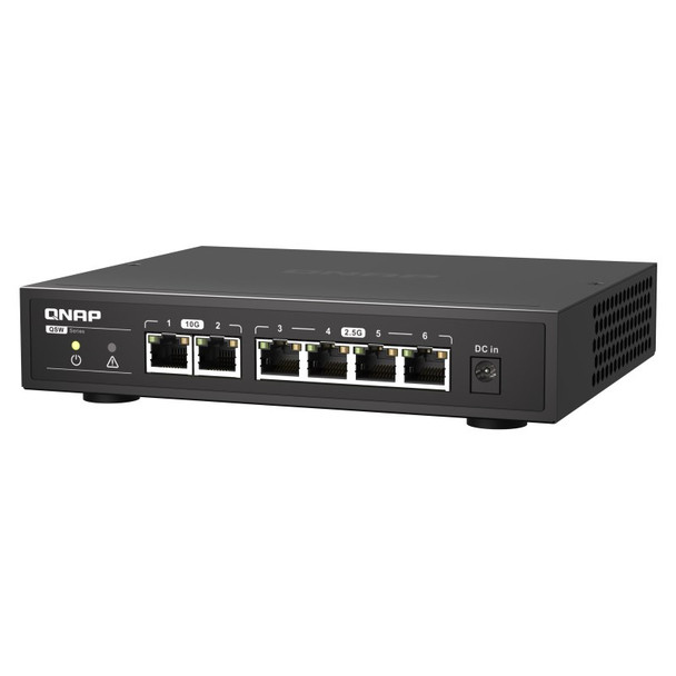 QNAP QSW-2104-2T 2-Port 10GbE 4-Port 2.5GbE Unmanaged Desktop Switch Product Image 3