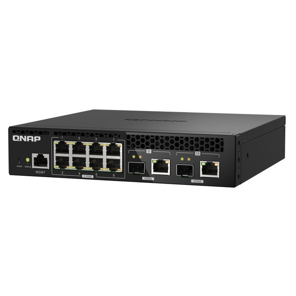 QNAP QSW-M2108R-2C 8-Port 2.5GbE 2-Port 10GbE SFP+/RJ45 Combo Managed Switch Product Image 3