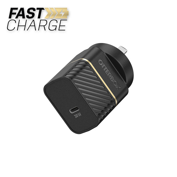 OtterBox 30W USB-C GaN - Wall Charger - Black / Black Main Product Image