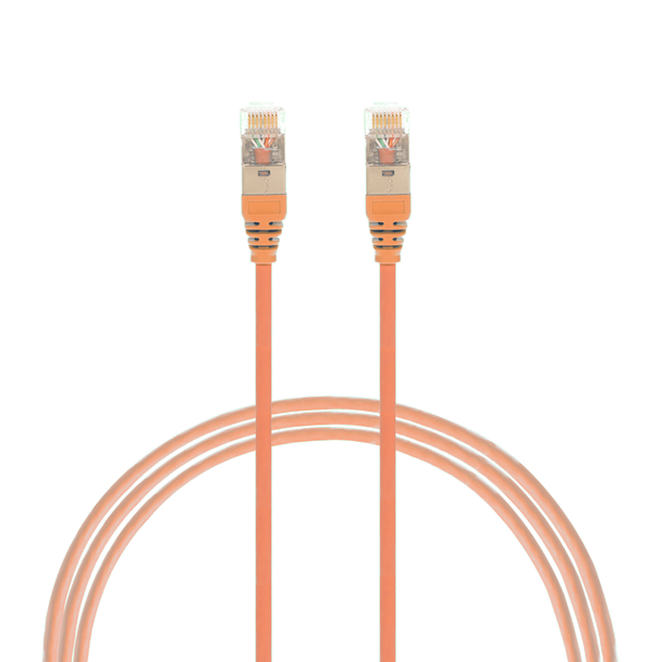 4Cabling 1m Cat 6A RJ45 S/FTP THIN LSZH 30 AWG Network Cable - Orange Main Product Image